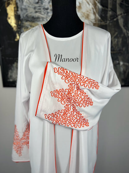 Abaya Embroidered oranje